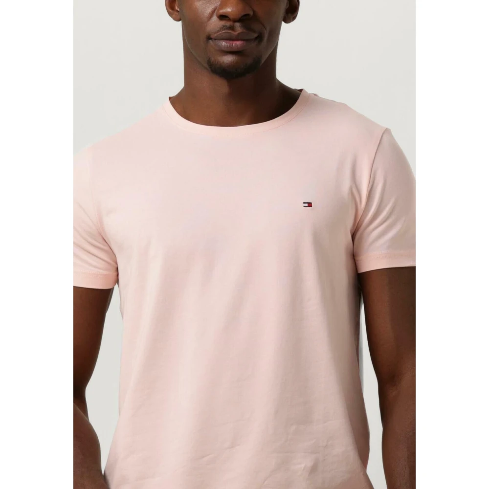 Tommy Hilfiger Heren Stretch Slim Fit Tee Pink Heren