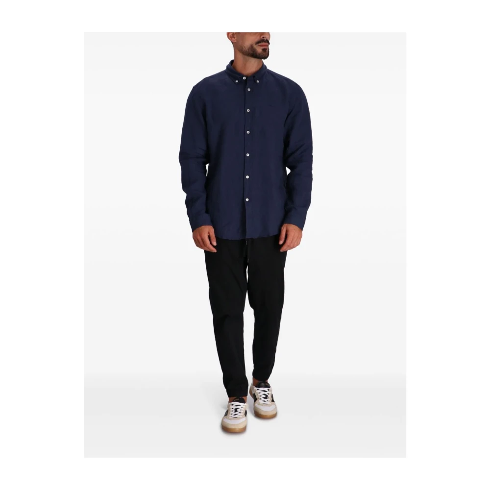 Hugo Boss Blauwe Casual Overhemden voor Mannen Blue Heren