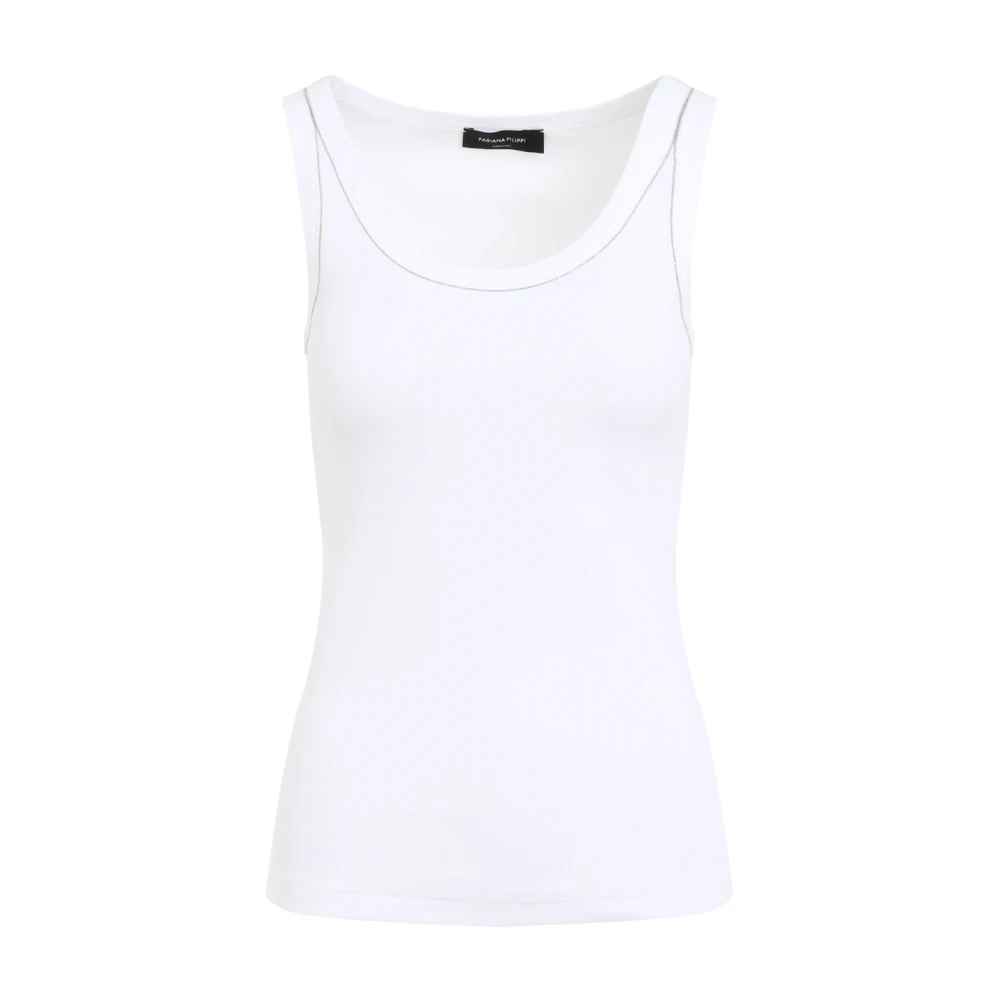 Fabiana Filippi Elegante Jersey Top voor Vrouwen White Dames