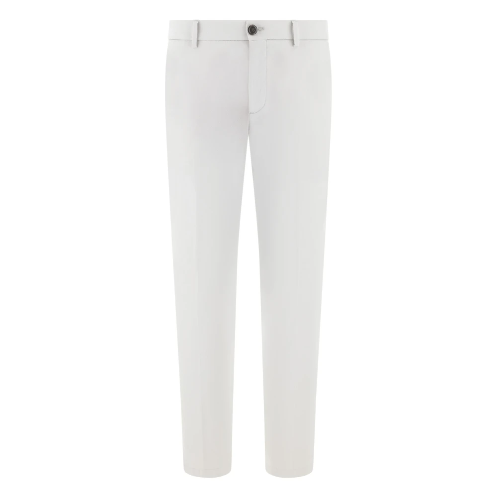 Boggi Milano Uomo Grigio - Pantaloni Elasticizzati In Cotone/Tencel - Trousers - W32