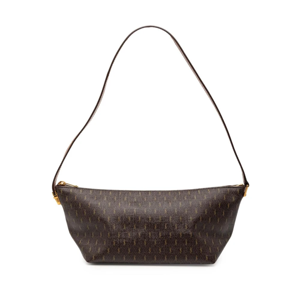 Saint Laurent Vintage Women's Brown Pre-Owned Printed Shoulder Bag