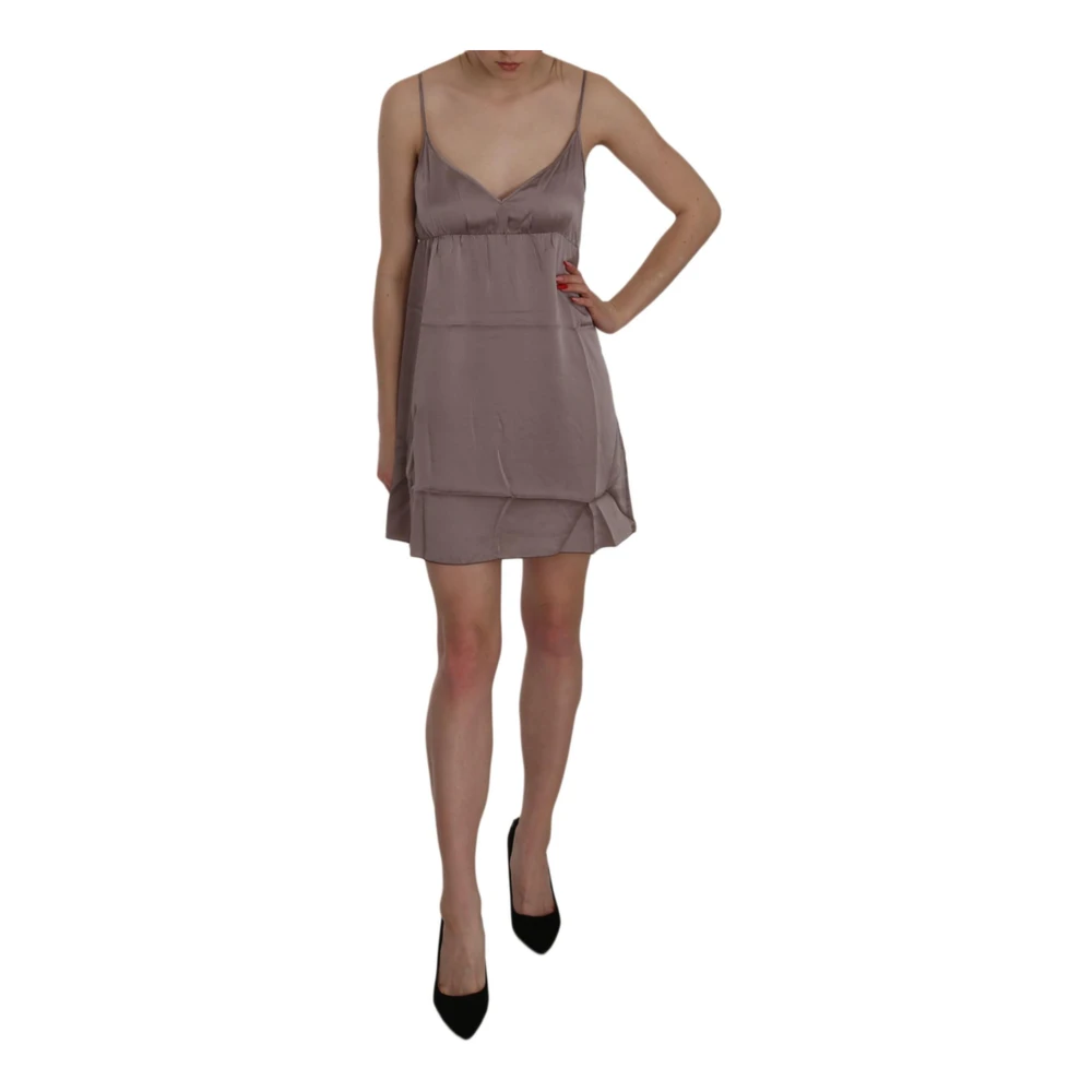 Pink Memories Zijden A-lijn Mini Jurk Licht Paars Purple Dames