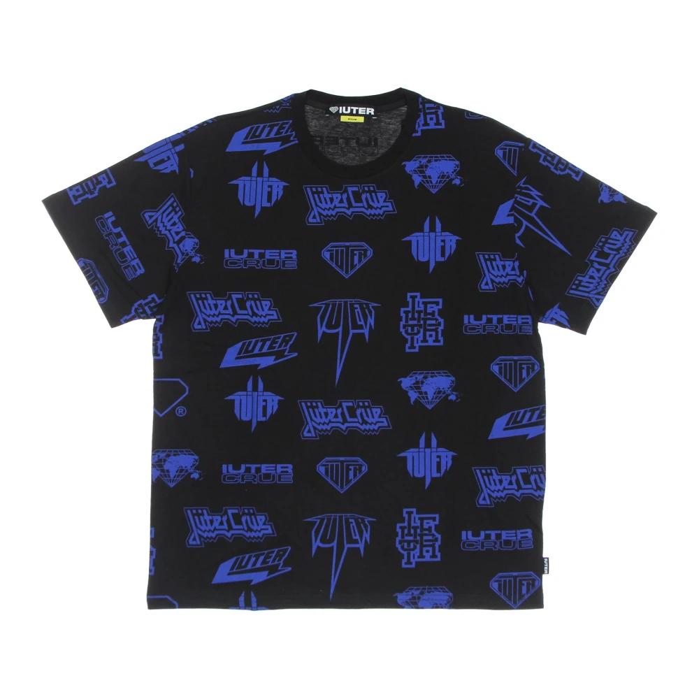 Iuter Zwarte Hoorns Allover Heren Tee Multicolor Heren