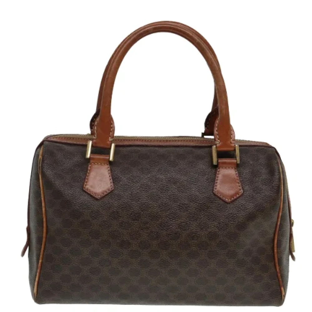 Celine Vintage Pre-owned Canvas handbags Brown Dames
