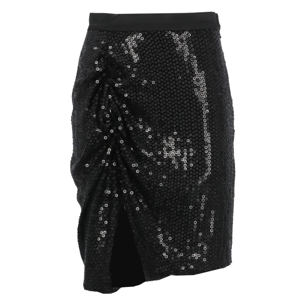Vivienne Westwood Women's Black Sequin Slit Skirt - Midi Skirts - M - Skirts