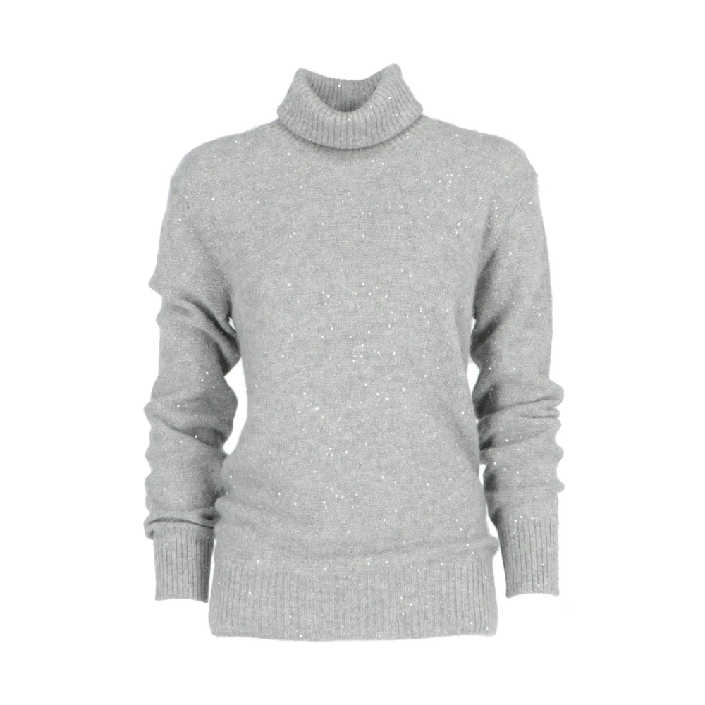 Fabiana Filippi Comfortabele Turtleneck Trui Gray Dames