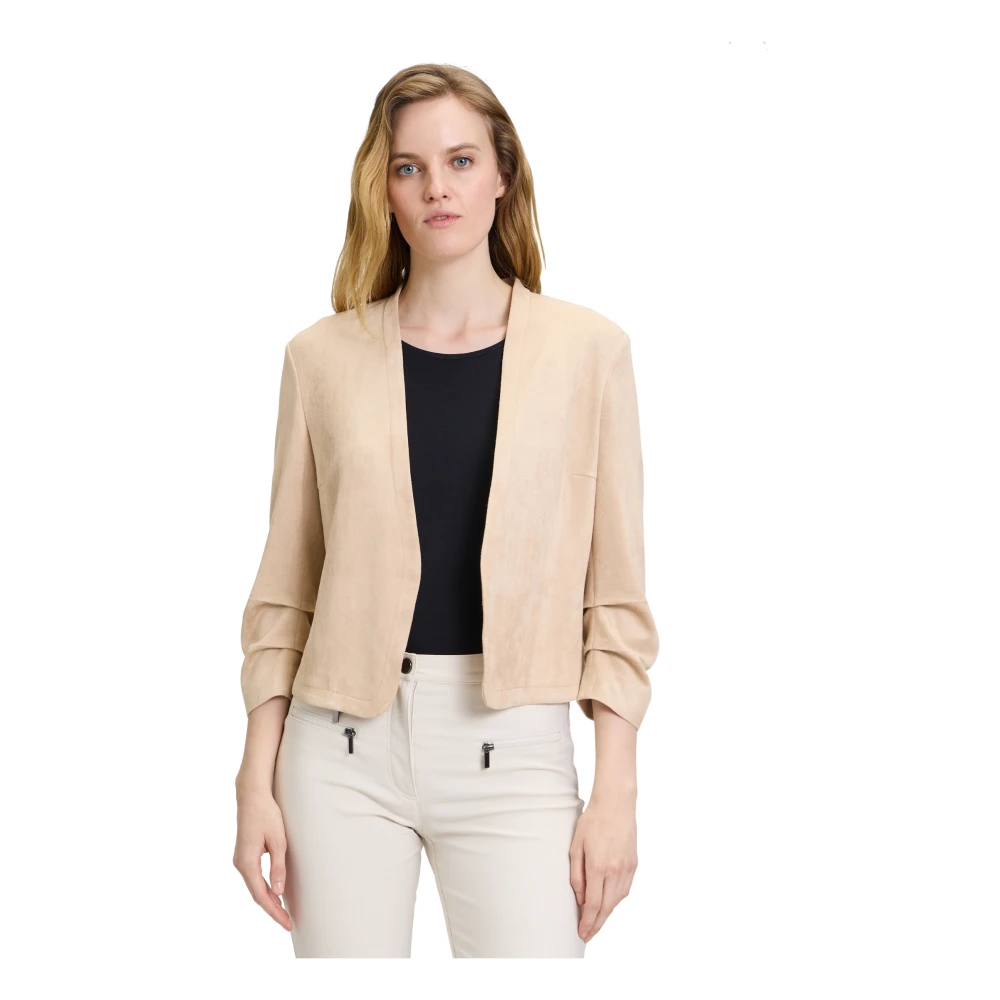 Betty Barclay Elegante Blazer Jas 3 4 Mouw Beige Dames