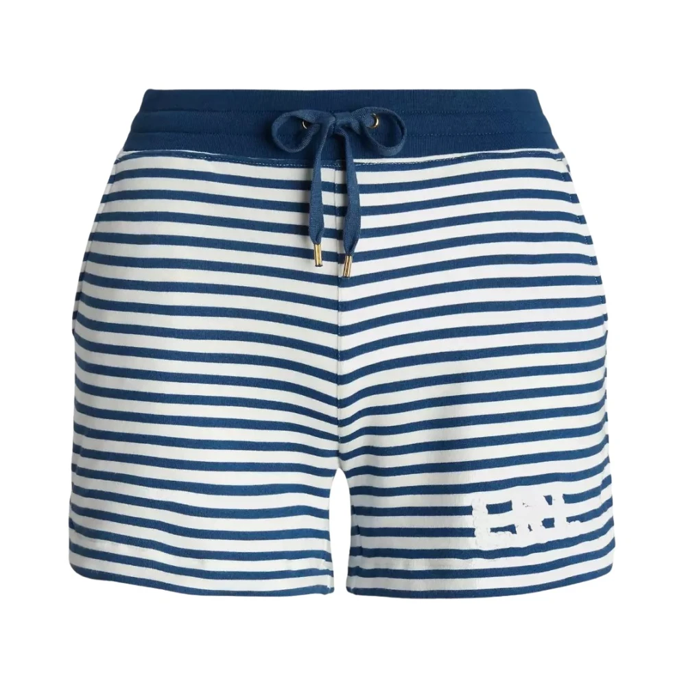 Ralph Lauren Gestreept Gebreide Shorts Blue Dames