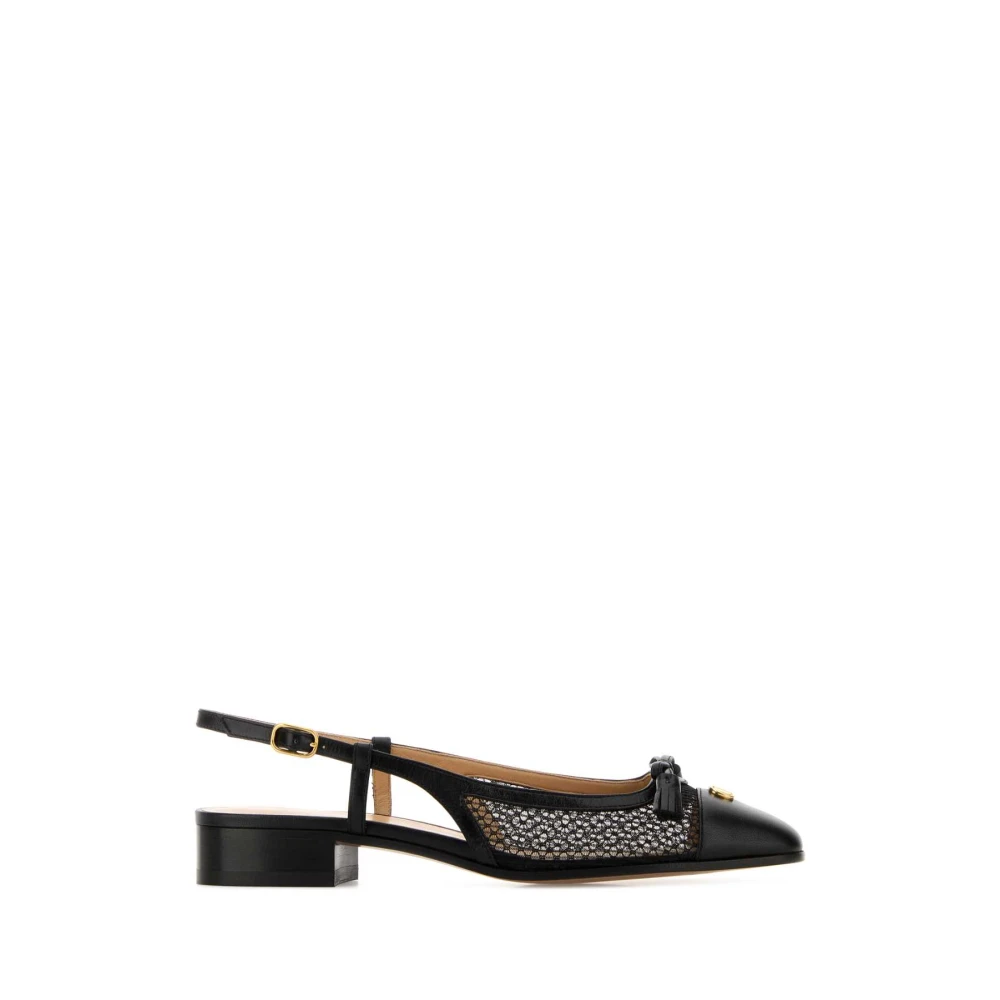 Valentino Garavani Women's Black Valet Du Roi Slingback Ballerina