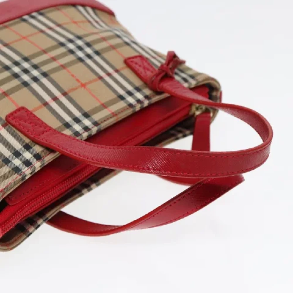 Burberry Vintage Pre-owned Canvas handbags Beige Dames