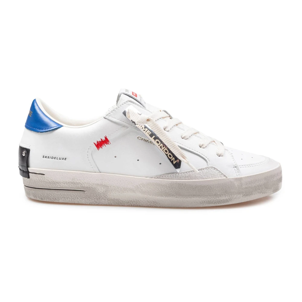 Crime London Men's White Leather Trainers