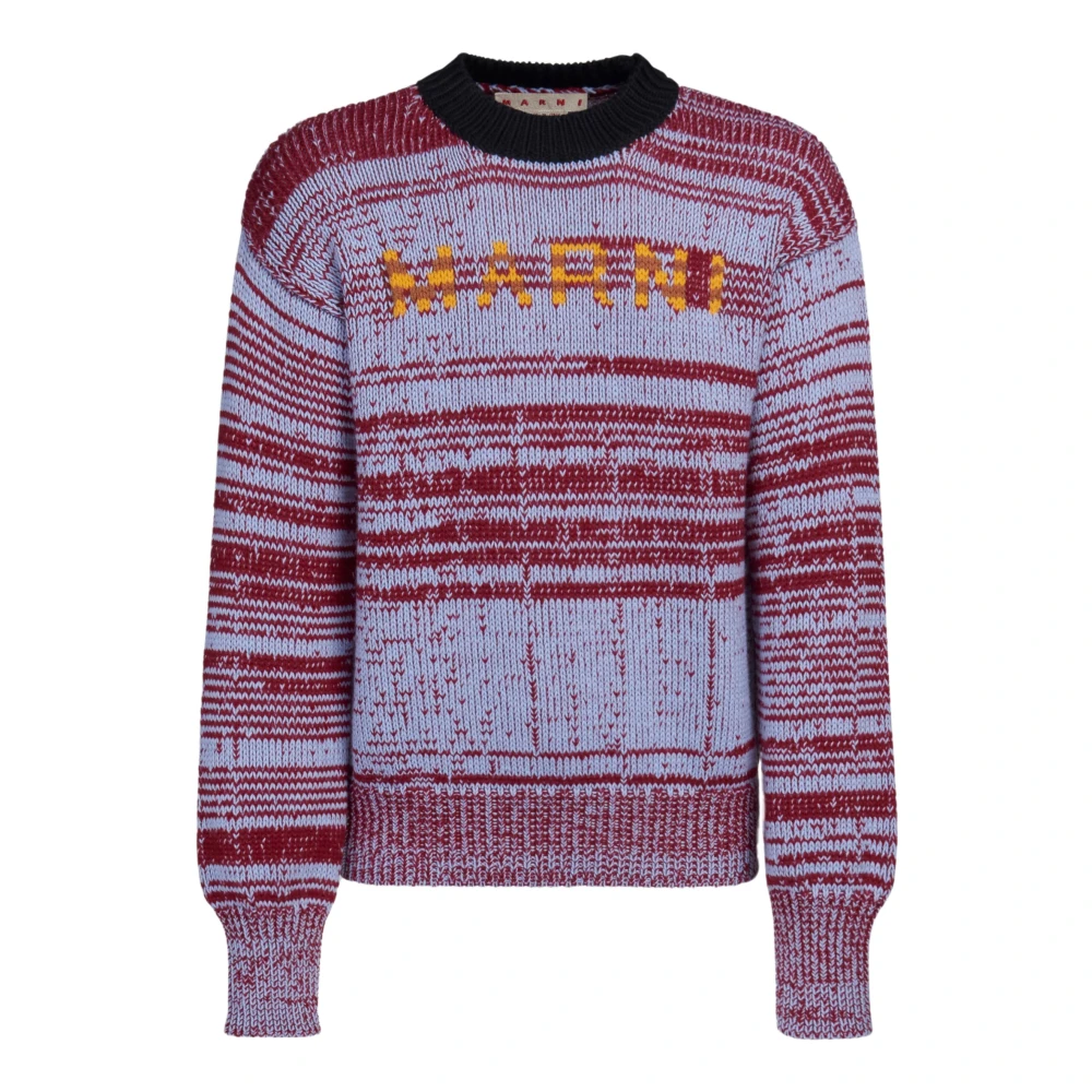 Marni Men's Multicolor Two-Tone Mouliné Jumper