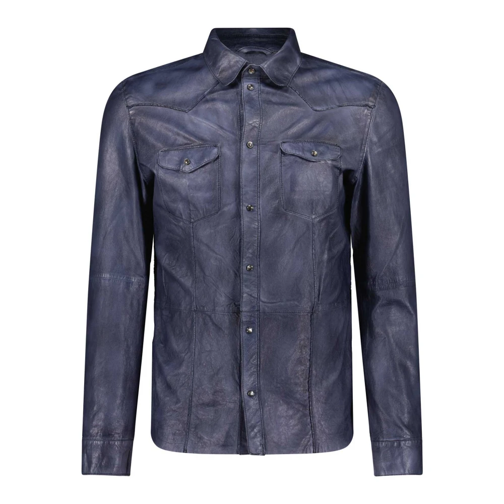 Gimo's Leather Jackets Blue Heren