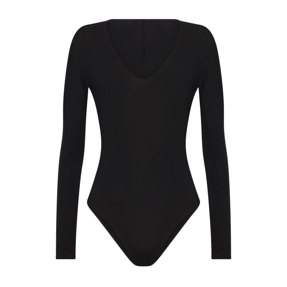 Wolford Black Full-Body, Female, Xs, The V Neck Body