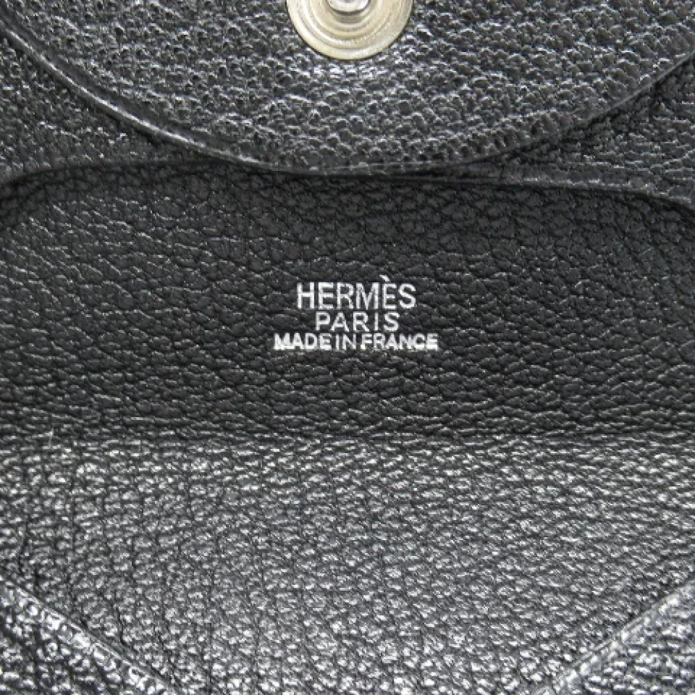 Hermès Vintage Pre-owned Leather wallets Black Dames