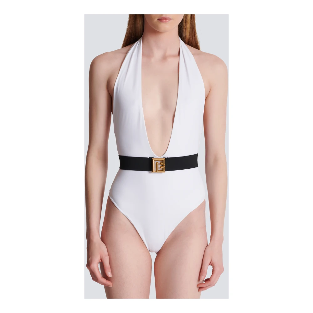 Balmain Badpak met PB riem White Dames
