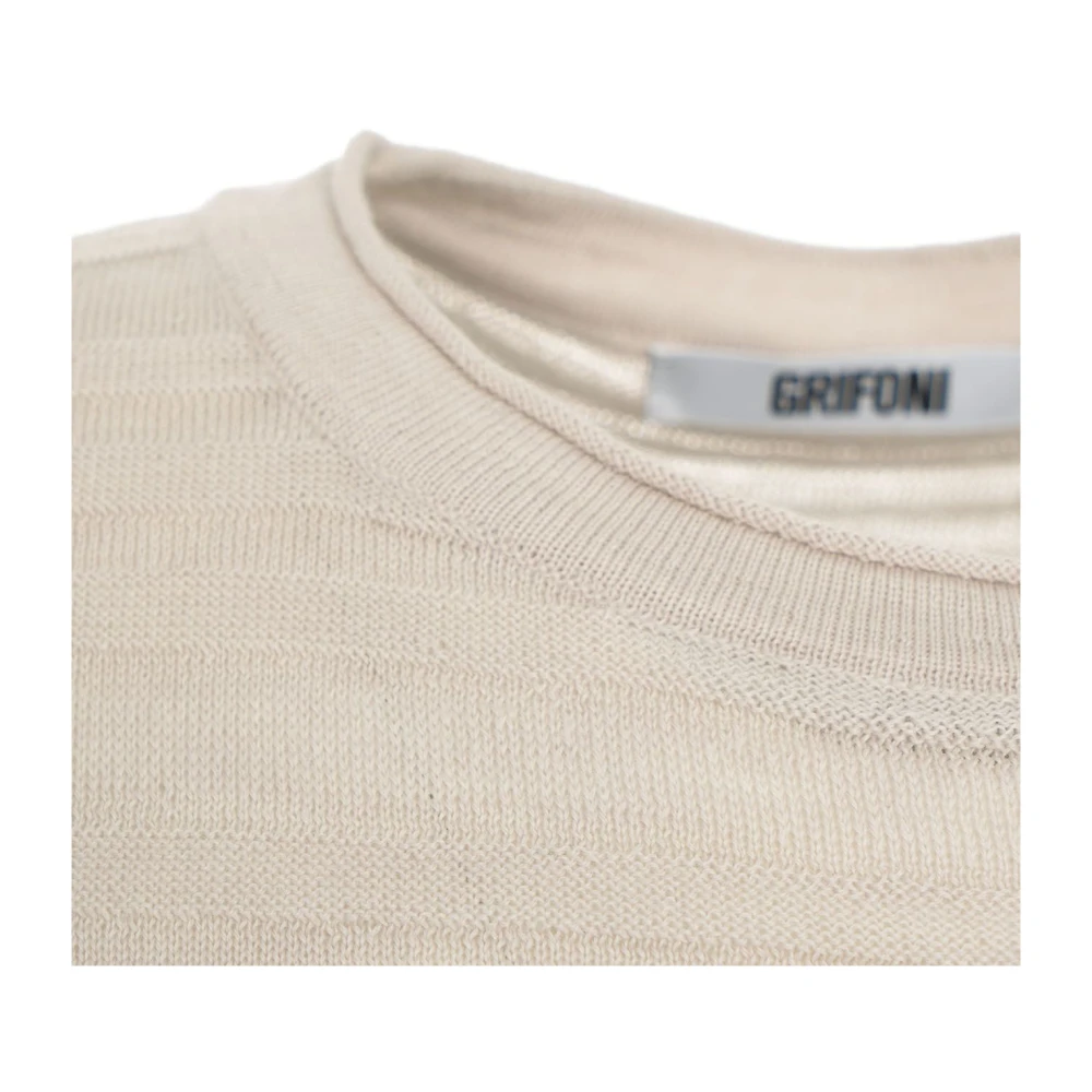 Mauro Grifoni Grijze Gebreide Trui Aw24 Handwas Gray Heren