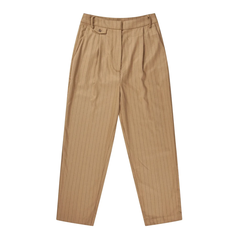 Munthe Pinstripe Edie Broek Camel Brown Dames