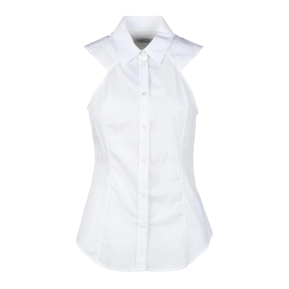 Dondup Katoen Elastaan Shirt White Dames