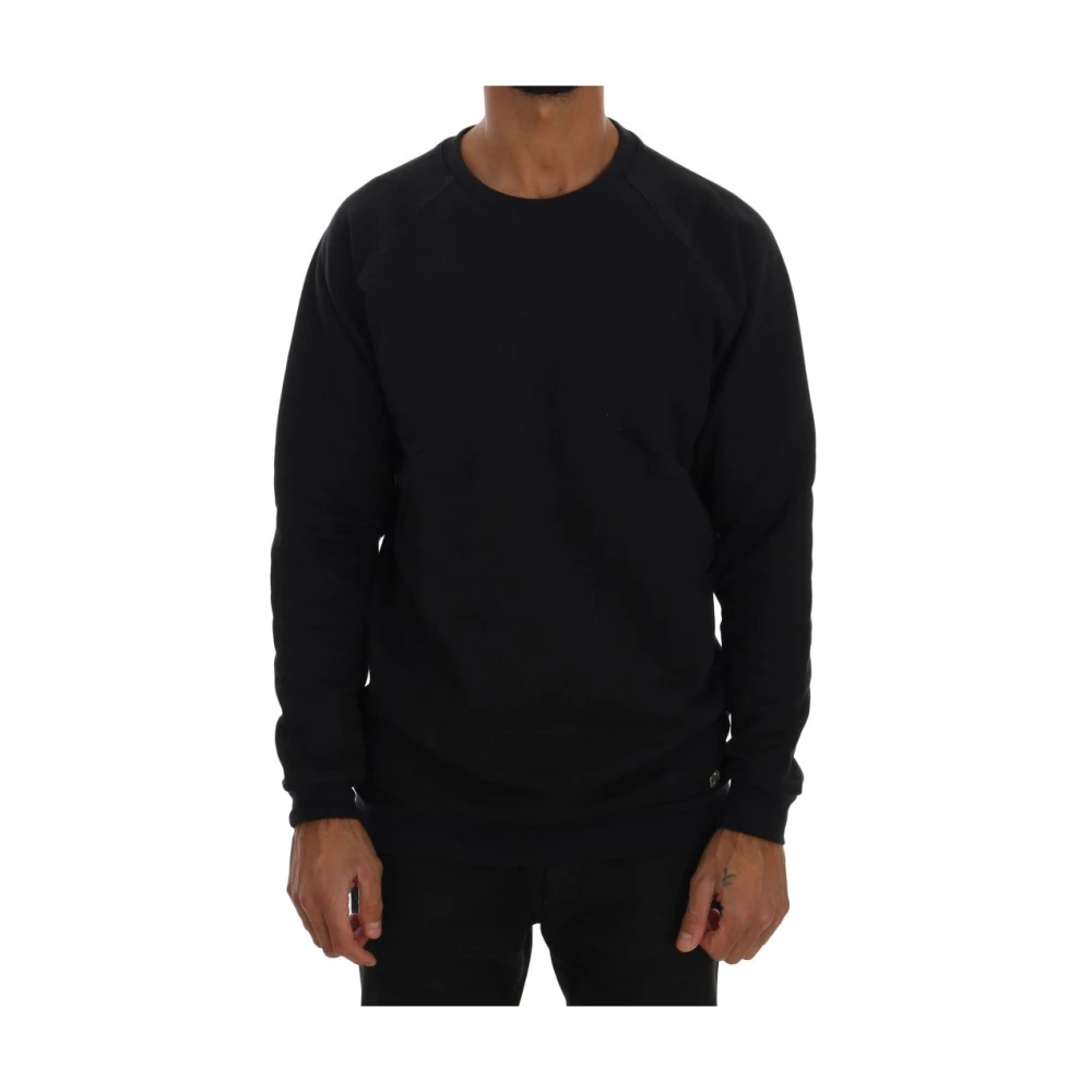 Daniele Alessandrini Blue Sweatshirts, Male, S, Crewneck Cotton Jumper