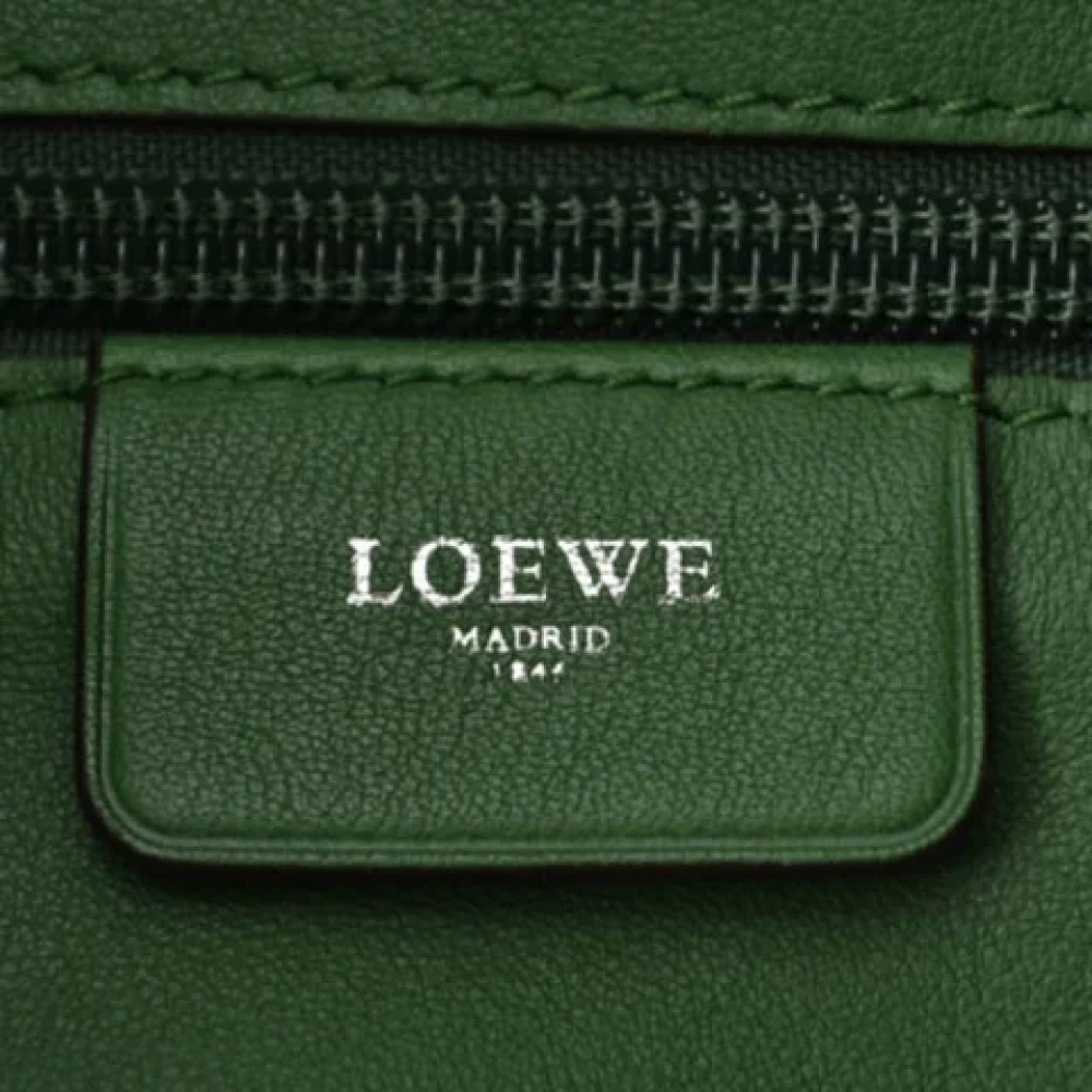 Loewe Pre-owned Fabric shoulder-bags Green Dames