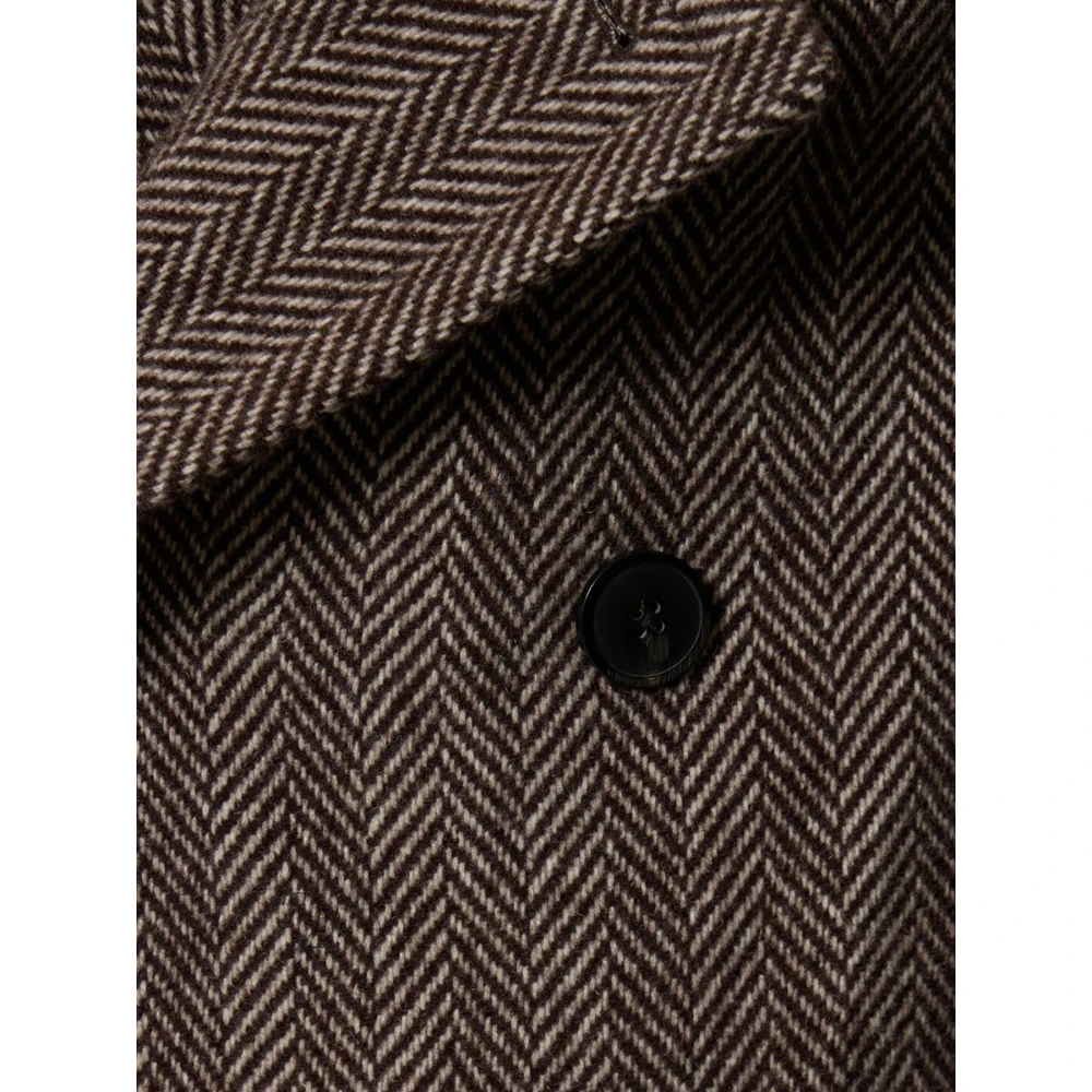 Dries Van Noten Razel Coat in Donkerbruin Brown Heren