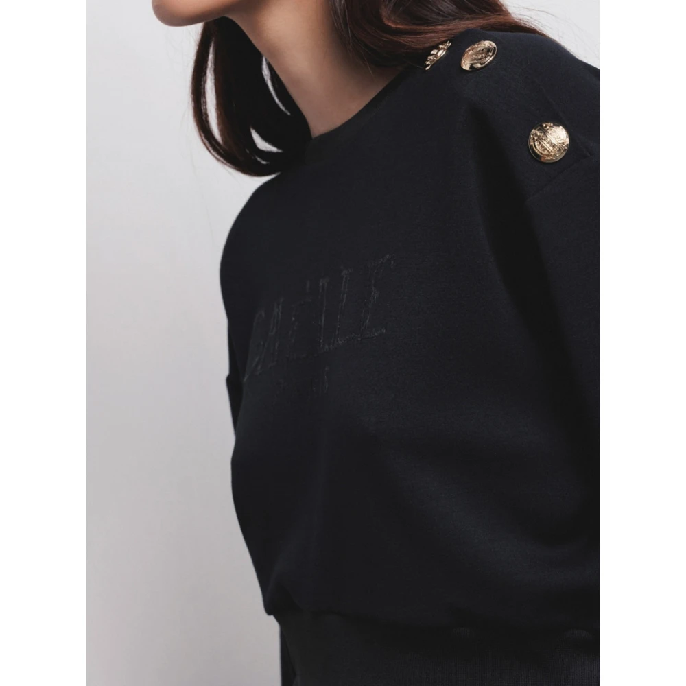 Gaëlle Paris Zwarte coltrui Fw24 25 collectie Black Dames