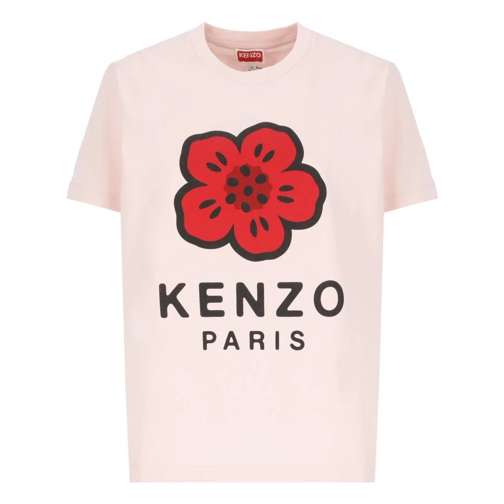 Kenzo Roze Bloemenprint T-shirt Pink Dames