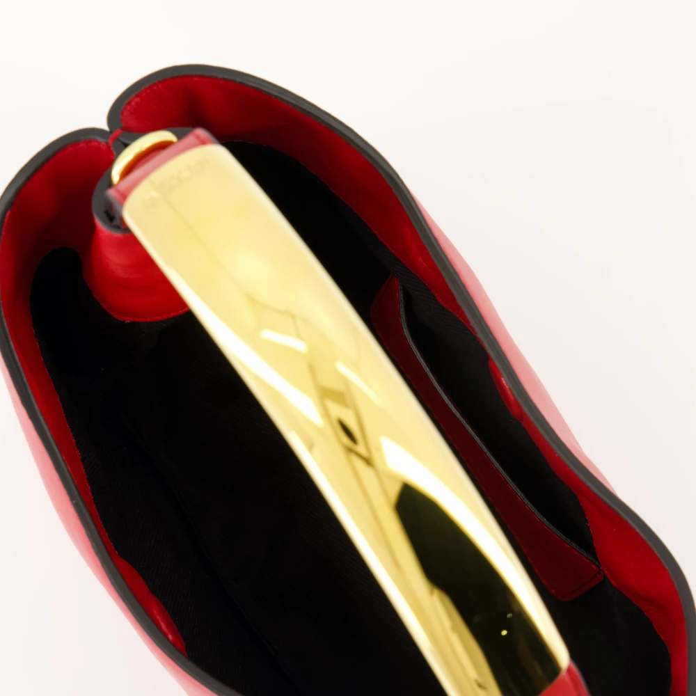 Moschino Rode leren handtas Lente-Zomer 2025 Red Dames