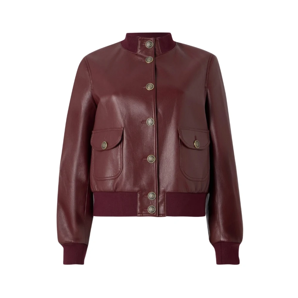 Twinset Women's Brown Bomber Jacket - Light Jackets - Xl - Jackets