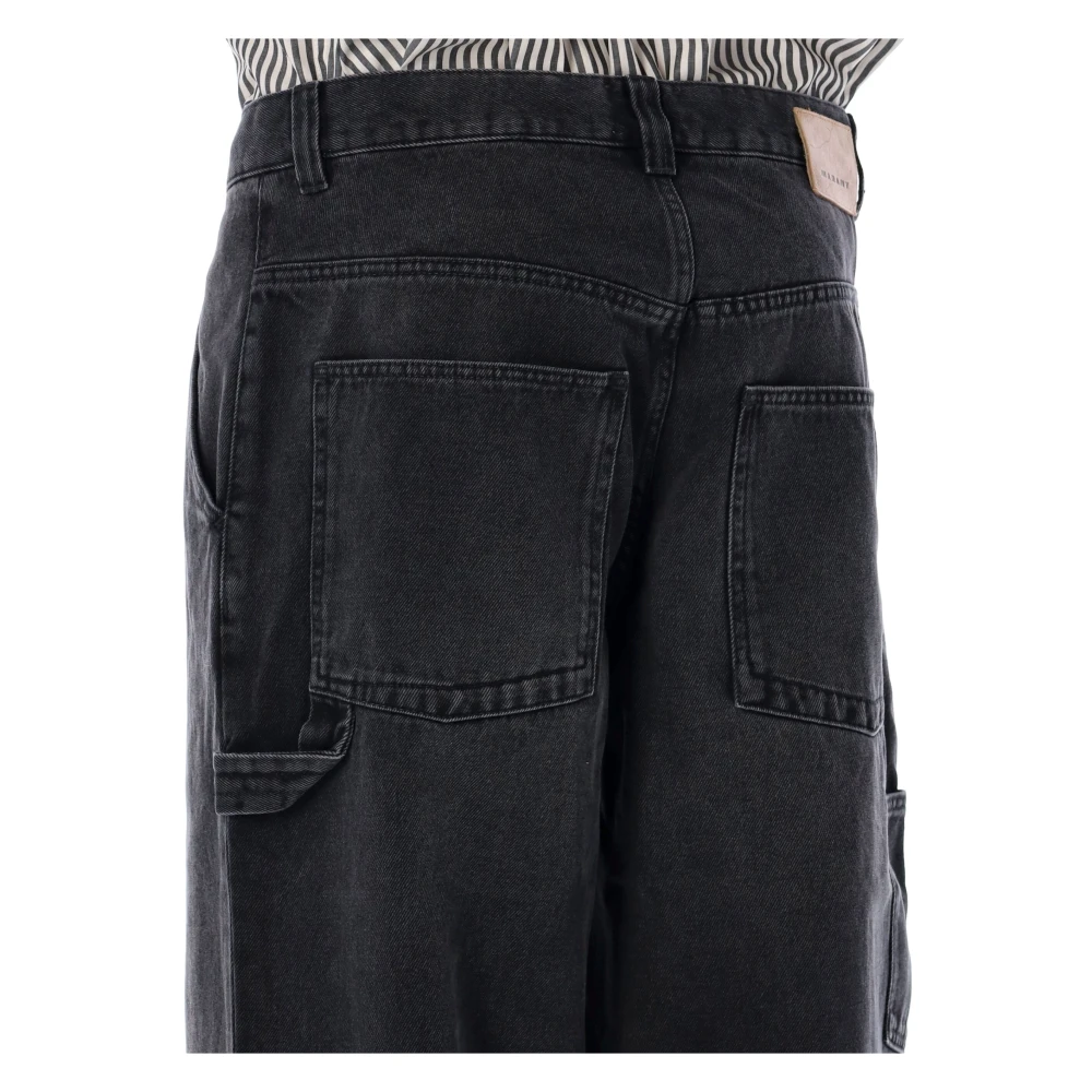 Isabel marant Jorama Jeans Zwart Denim Wide-Leg Black Heren
