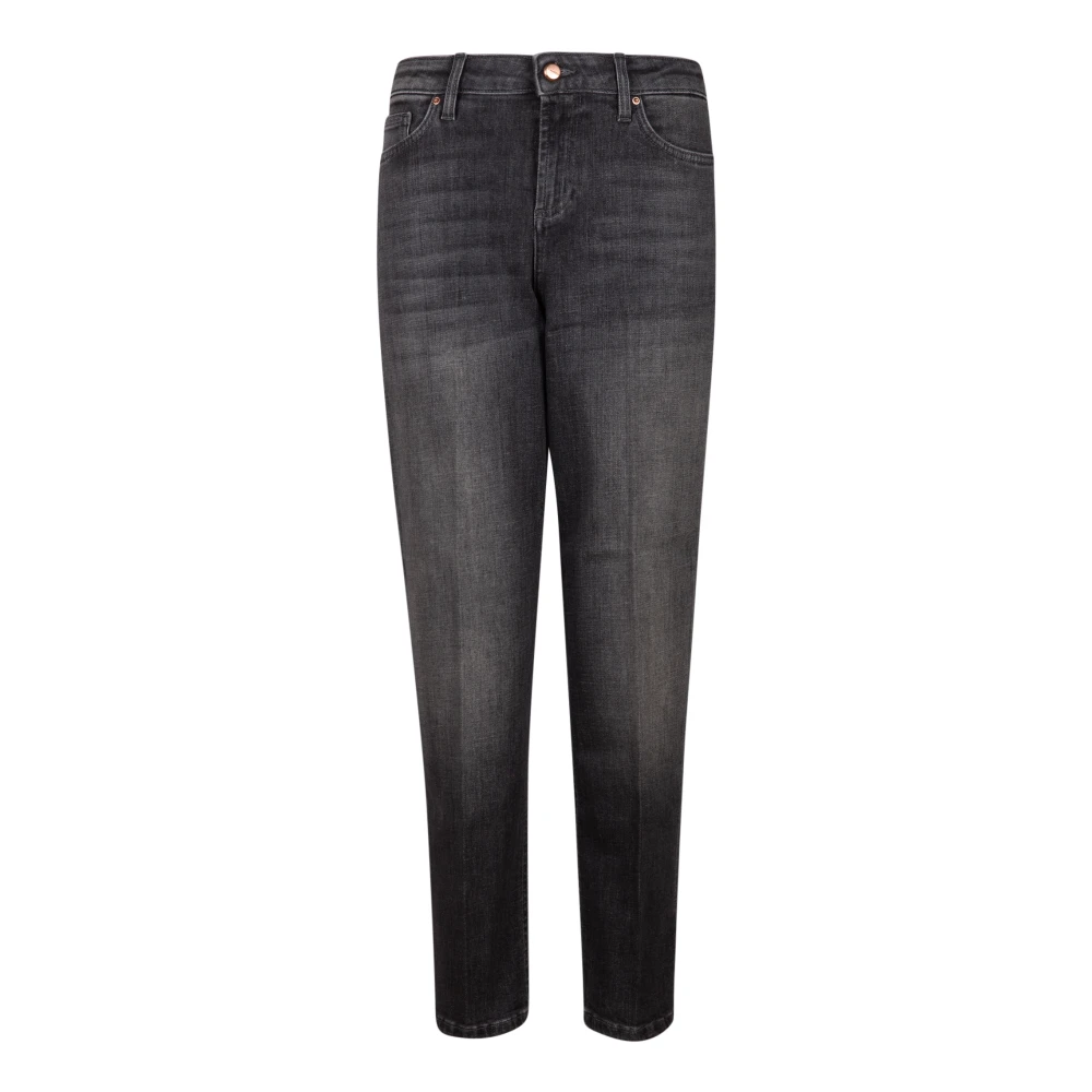 Don The Fuller Zwarte knoopsluiting damesjeans Black Dames