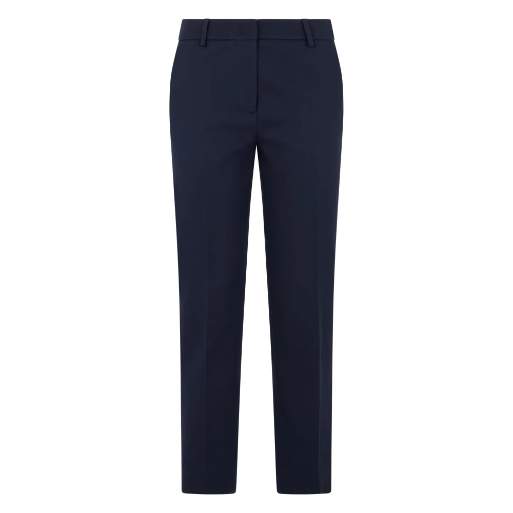 Weekend Max Mara Women's Blue Classic Cotton Trousers