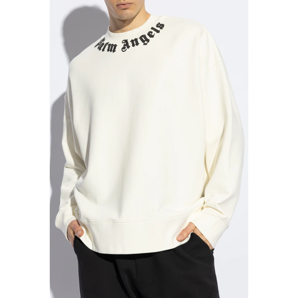 Palm Angels Sweatshirt met logo White Heren