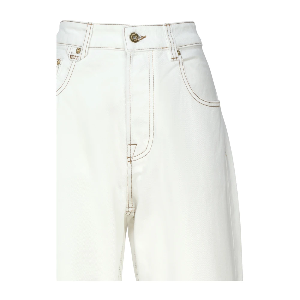 Jacquemus Wide Jeans White Dames