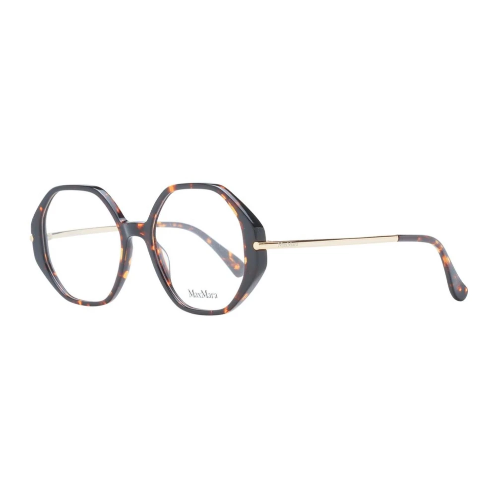 Max Mara Stijlvolle Bruine Ronde Optische Monturen Brown Dames