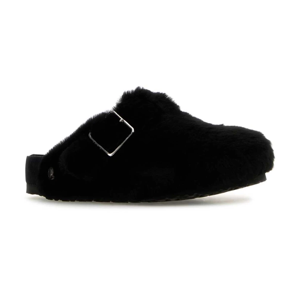 Birkenstock Shearling Boston Slippers Black Heren