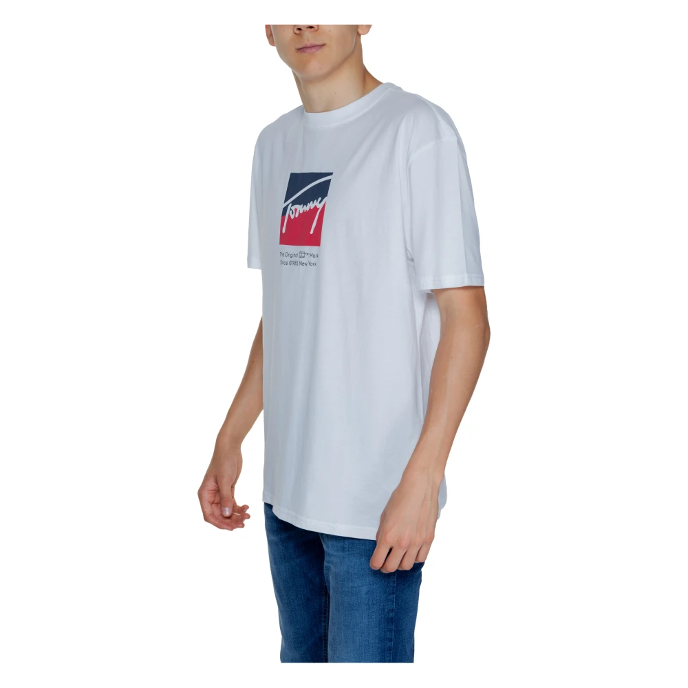 Tommy Jeans DNA Tee Herfst Winter Collectie 100% Gerecycled Katoen White Heren
