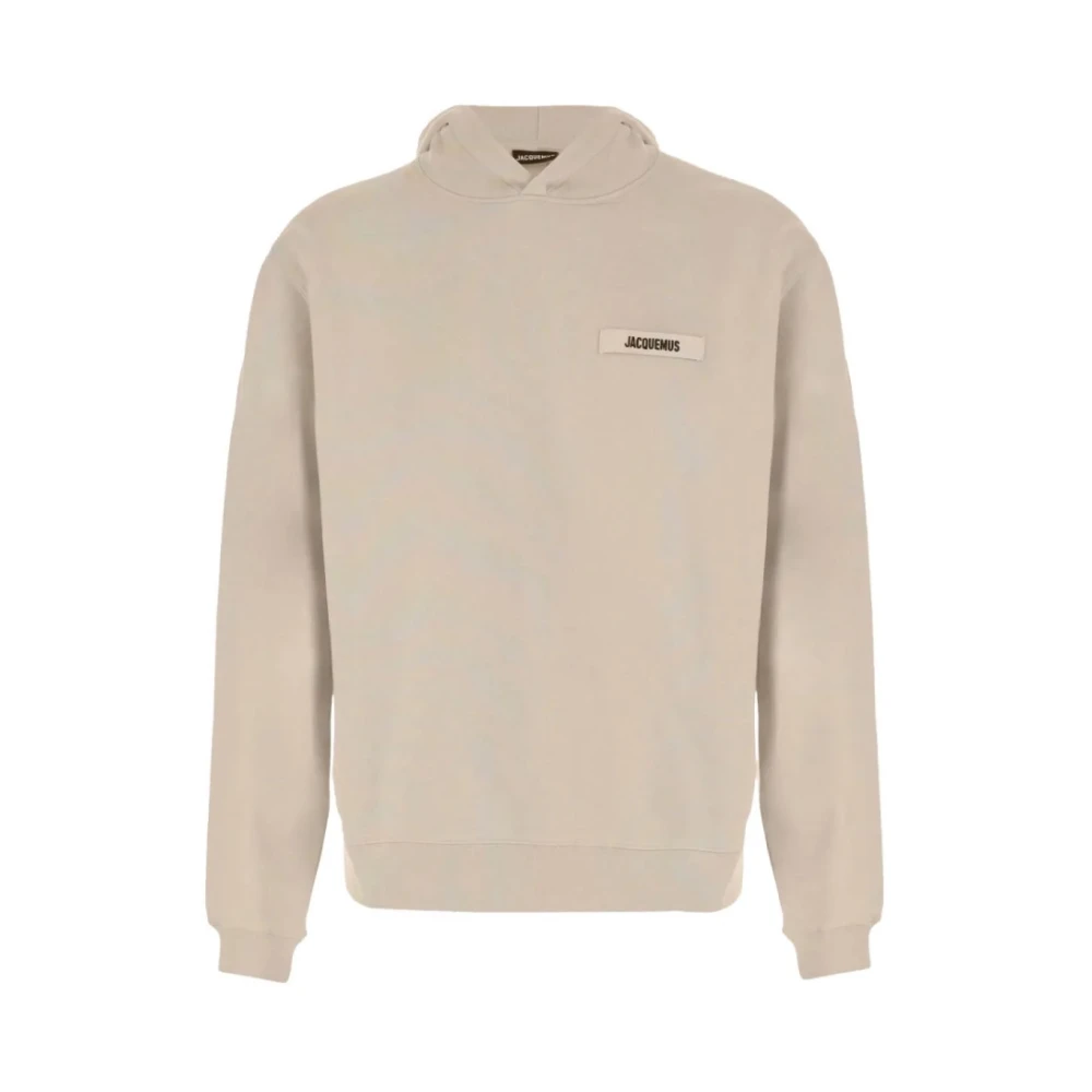 Jacquemus Men's Beige Hoodies, S, Le Hoodie Gros-Grain