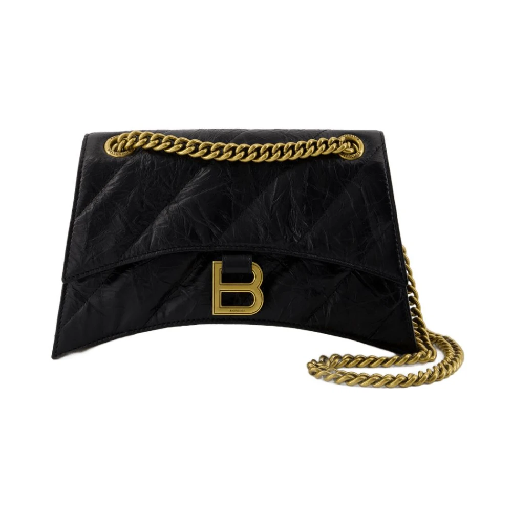 Balenciaga Women's Black Cross Body Bags, One Size, Quilted Leather Shoulder Bag In