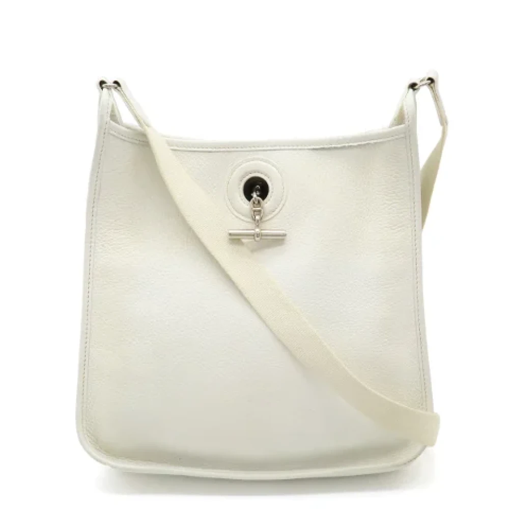 Hermès Vintage Pre-owned Leather shoulder-bags White Dames