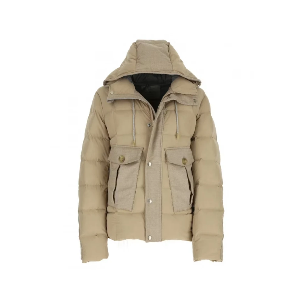 Lubiam Wollen Pufferjas Beige Heren