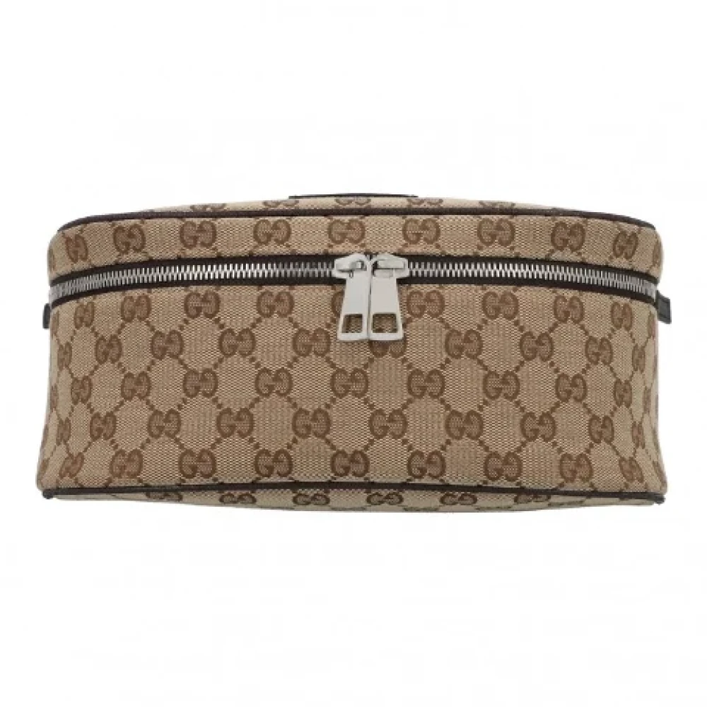 Gucci Vintage Pre-owned Fabric crossbody-bags Brown Dames