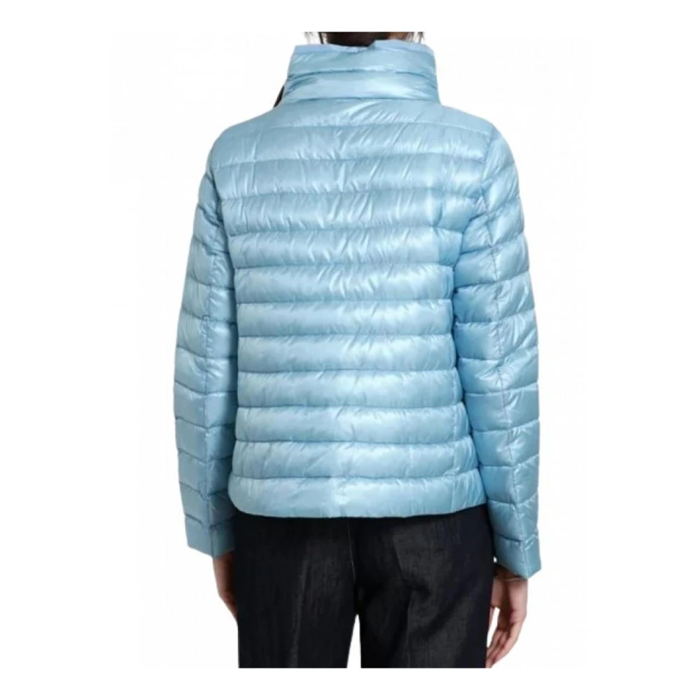 Herno Omkeerbare Voorkant Drukknoop Lange Mouw Jas Blue Dames
