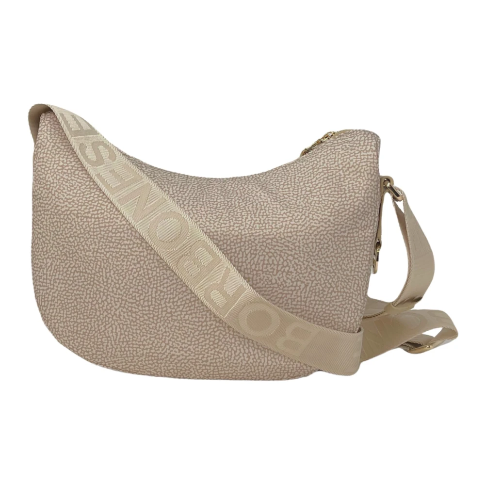 Borbonese Women's Beige Shoulder Bags, One Size, Luna Small Shoulder Bag