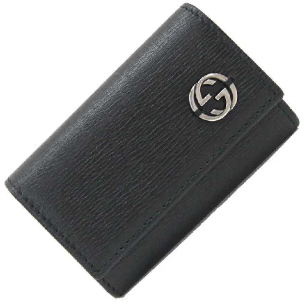 Gucci Vintage Pre-owned Leather wallets Black Dames