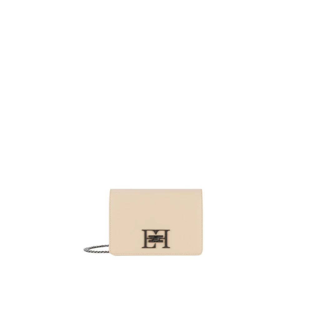 Elisabetta Franchi Stijlvolle Handtas voor Trendy Vrouwen Beige Dames