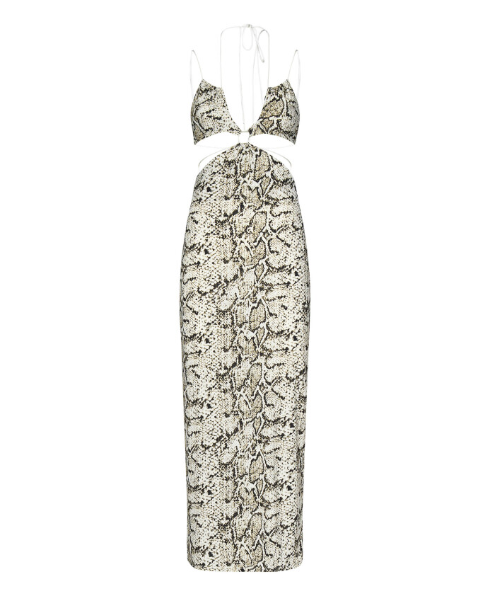 robe-midi-beige-a-imprime-python