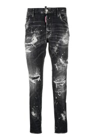 Schwarze Slim-Fit Jeans