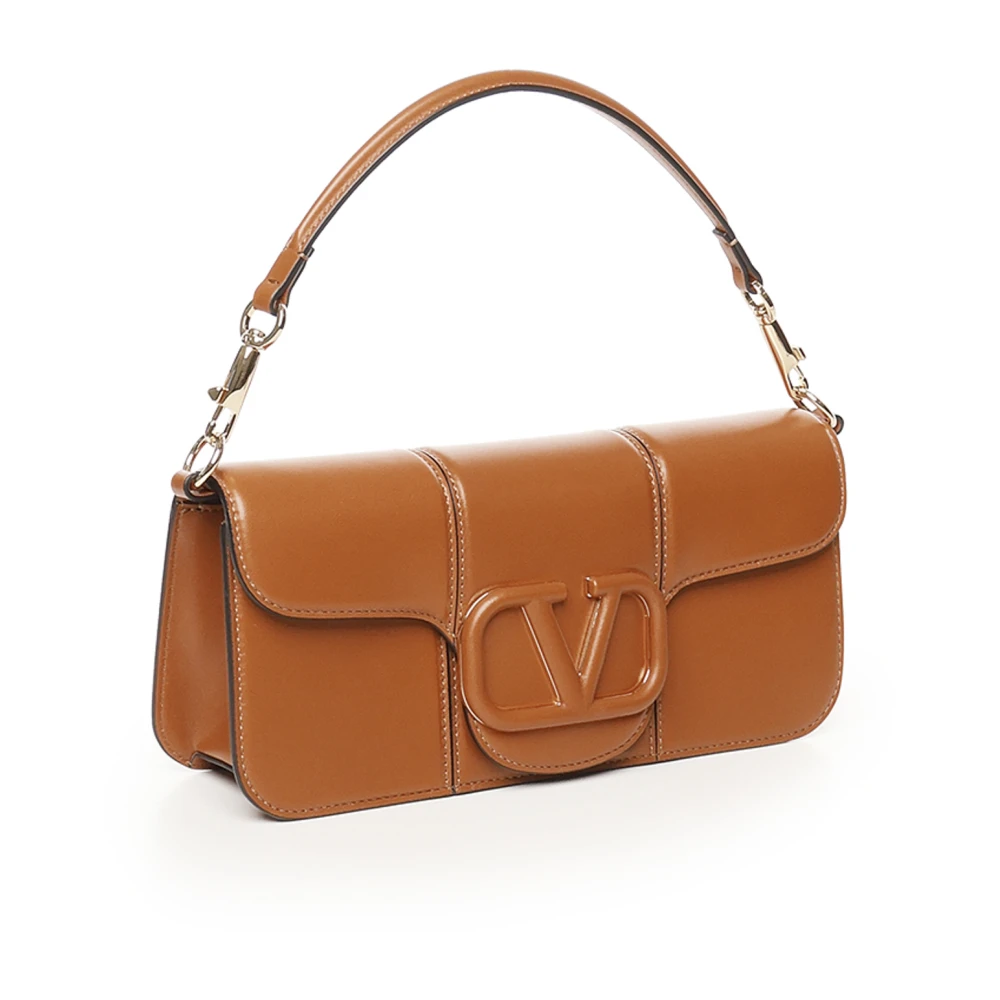 Valentino Garavani Bruine Locò Schoudertas met VLogo Brown Dames